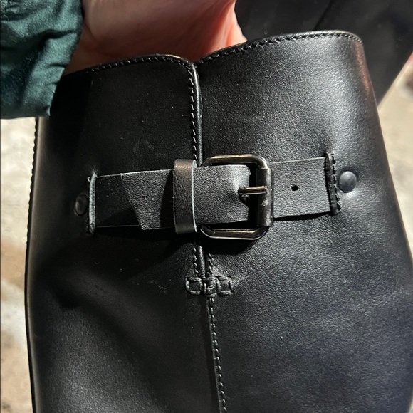 J. Crew Black Leather Billie Short Boots Size 6.5 - Picture 9 of 13